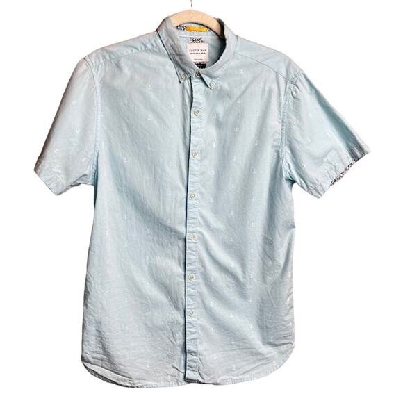 Cactus Man Mens Anchor Print Short Sleeve Shirt Size Medium - Picture 1 of 10